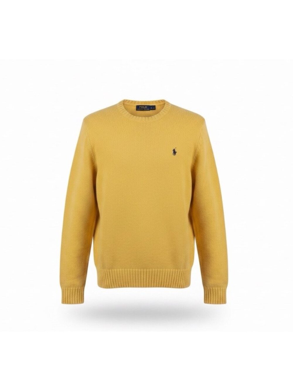 Polo Ralph Lauren Mens Yellow Crewneck Sweater Classic Knit Sz XXL